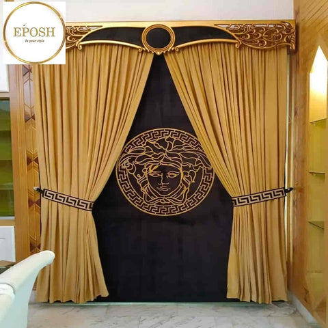 PREMIUM VELVET CURTAINS AND BLIND -080