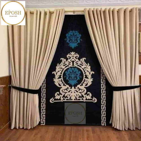 PREMIUM VELVET CURTAINS AND BLIND -081
