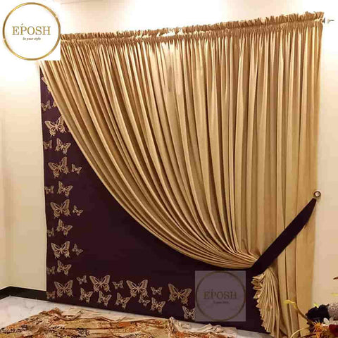 PREMIUM VELVET CURTAINS AND BLIND -082