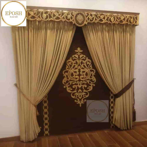 PREMIUM VELVET CURTAINS AND BLIND -085