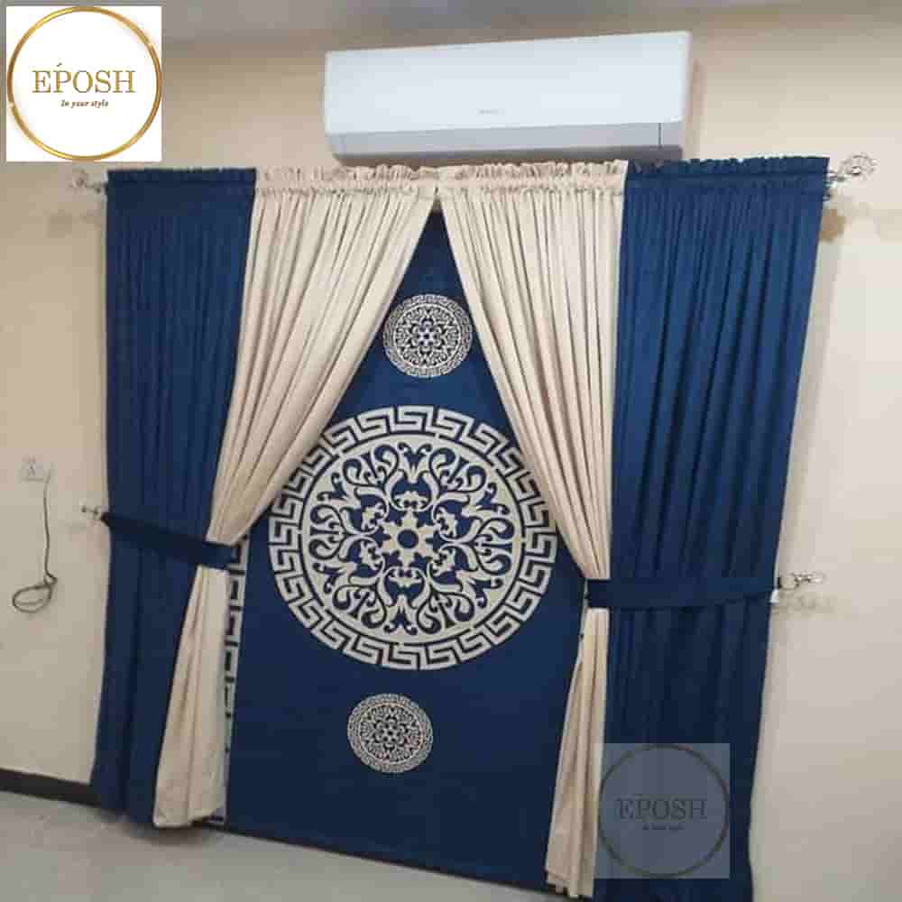 PREMIUM VELVET CURTAINS AND BLIND -086