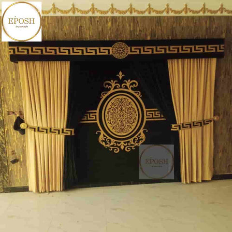PREMIUM VELVET CURTAINS AND BLIND -087