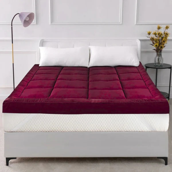 Luxury Premium Mattress Topper - Maroon