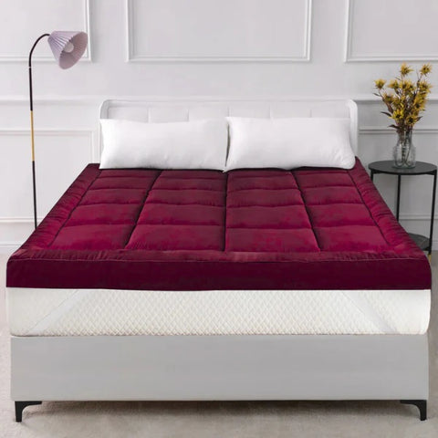 Luxury Premium Mattress Topper - Maroon