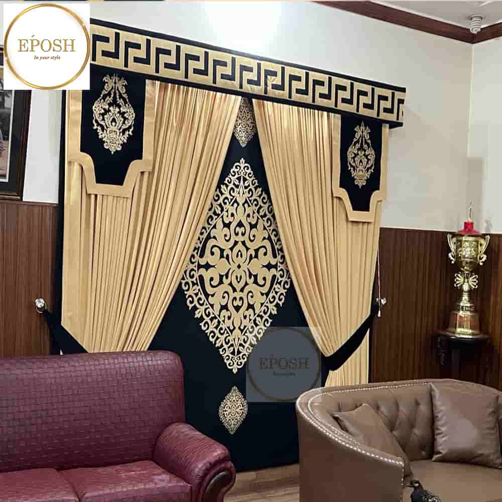 PREMIUM VELVET CURTAINS AND BLIND -090