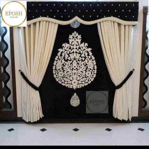 PREMIUM VELVET CURTAINS AND BLIND -091