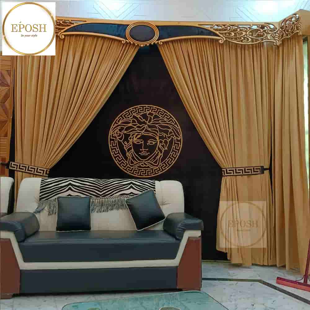 PREMIUM VELVET CURTAINS AND BLIND -093