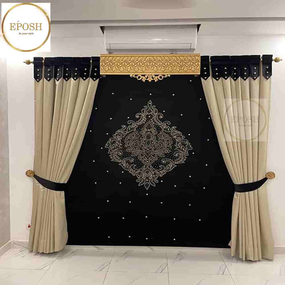 PREMIUM VELVET CURTAINS AND BLIND -095
