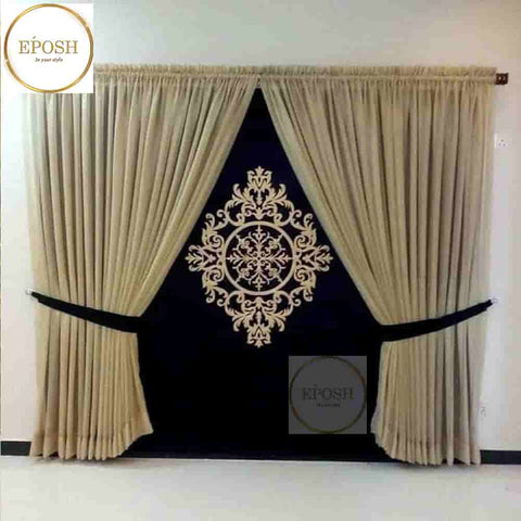 PREMIUM VELVET CURTAINS AND BLIND -097