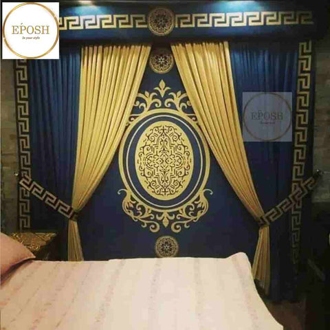 PREMIUM VELVET CURTAINS AND BLIND -098
