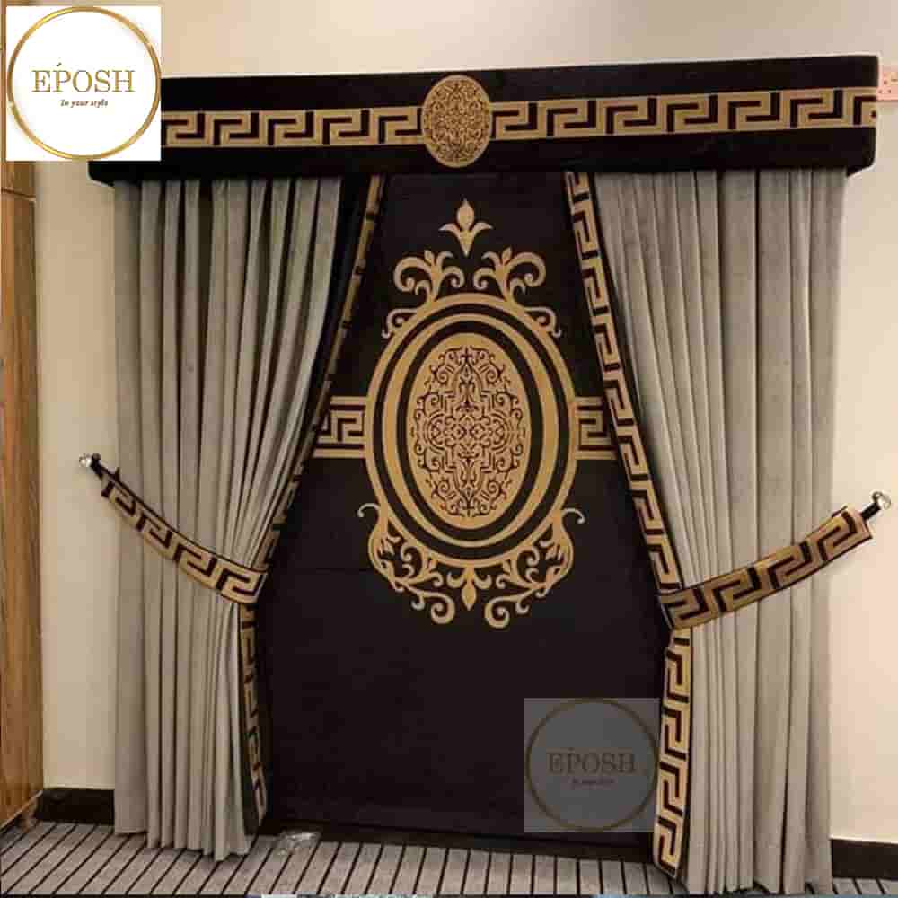 PREMIUM VELVET CURTAINS AND BLIND -099