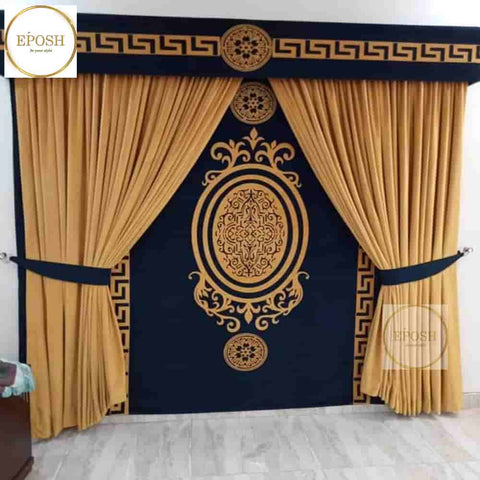 PREMIUM VELVET CURTAINS AND BLIND -009