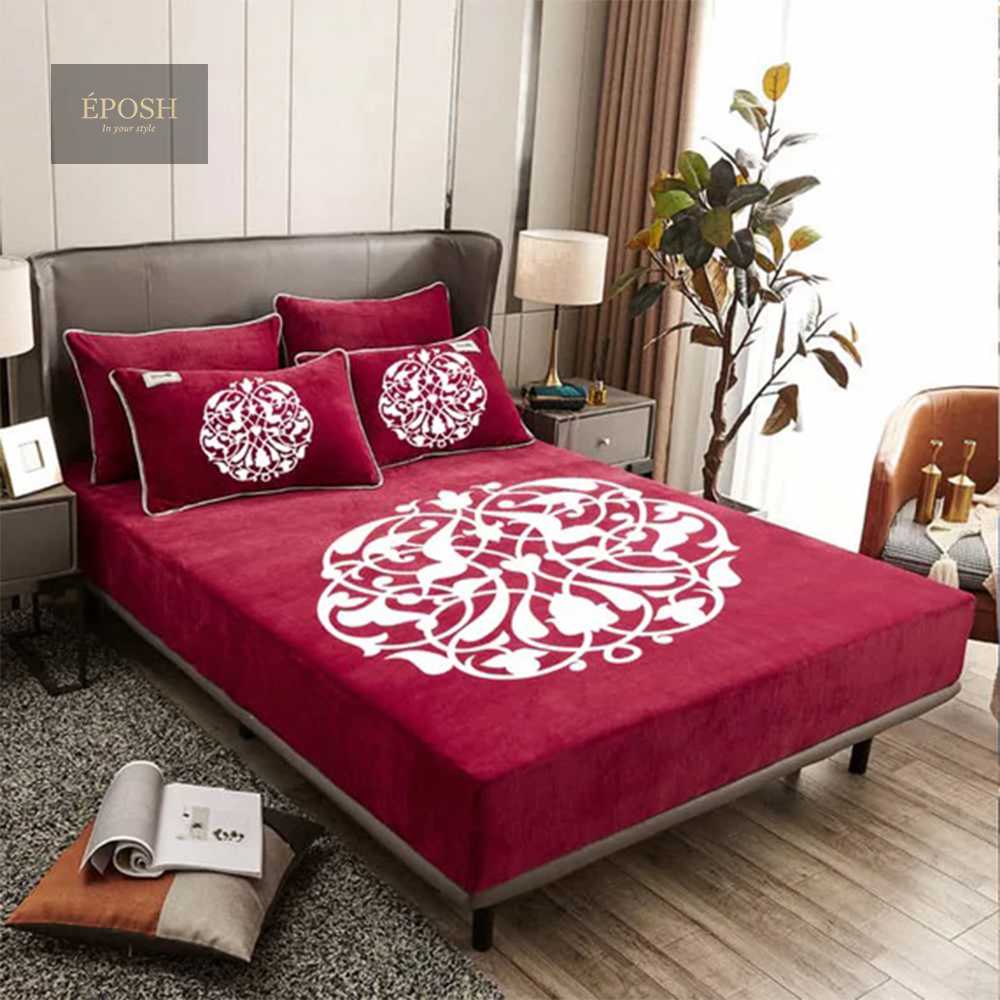 Velvet Embossed Spread Sheet - Maroon