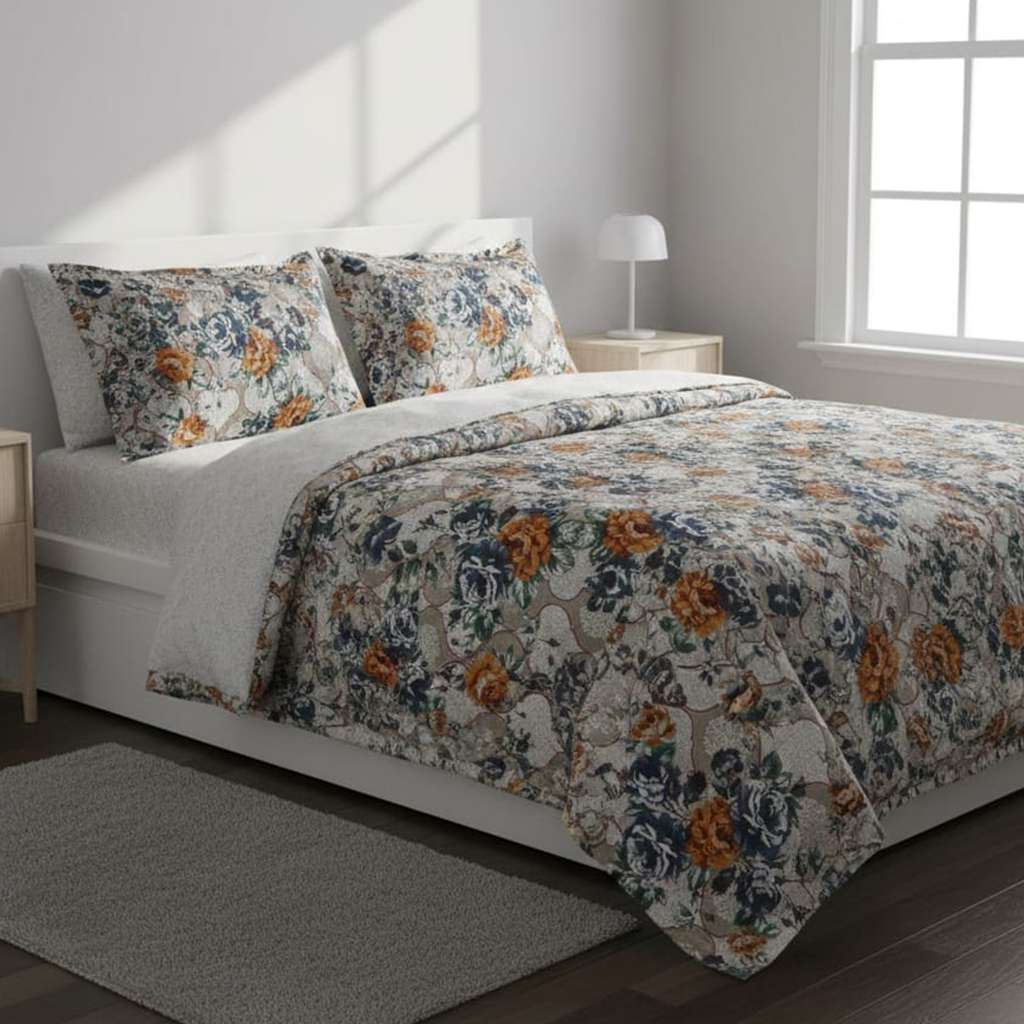 Printed Rich Cotton Bed sheet  - EPS074