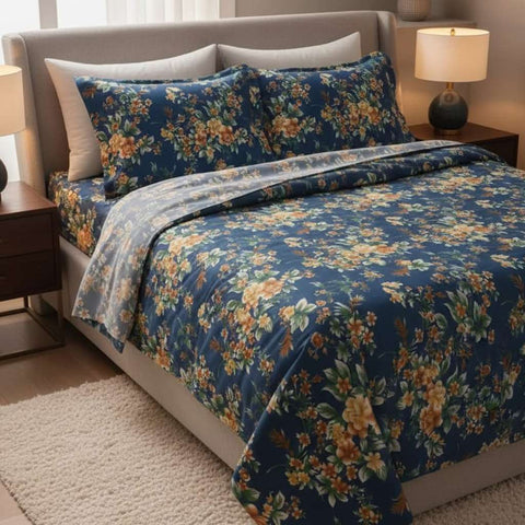 Printed Rich Cotton Bed sheet  - EPS080