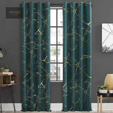 Premium Velvet Sprinkle Curtains - Teal