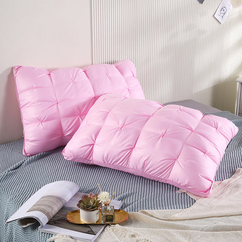 Pack of 2 Filled Pintucks Decorative Pillows - Baby Pink