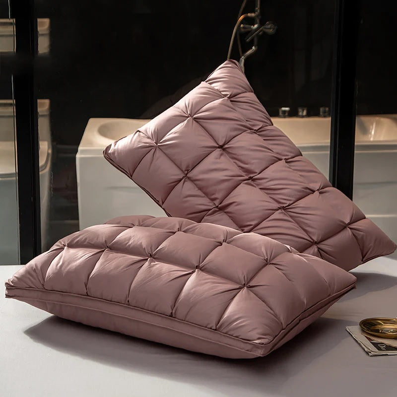 Pack of 2 Filled Pintucks Decorative Pillows - Tea Pink
