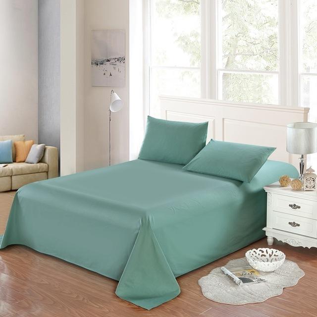 Rich Cotton Plain Bedsheet Set - Medium Teal