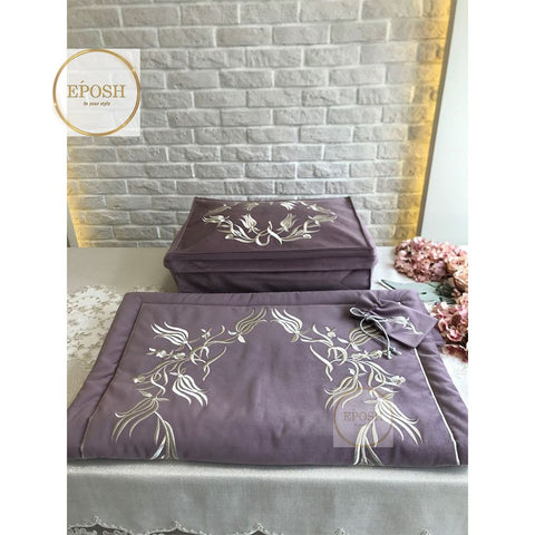 Islamic Prayer Mat set - Smoke Purple