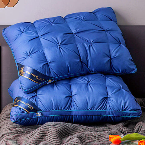 Pack of 2 Filled Pintucks Decorative Pillows - Royal Blue
