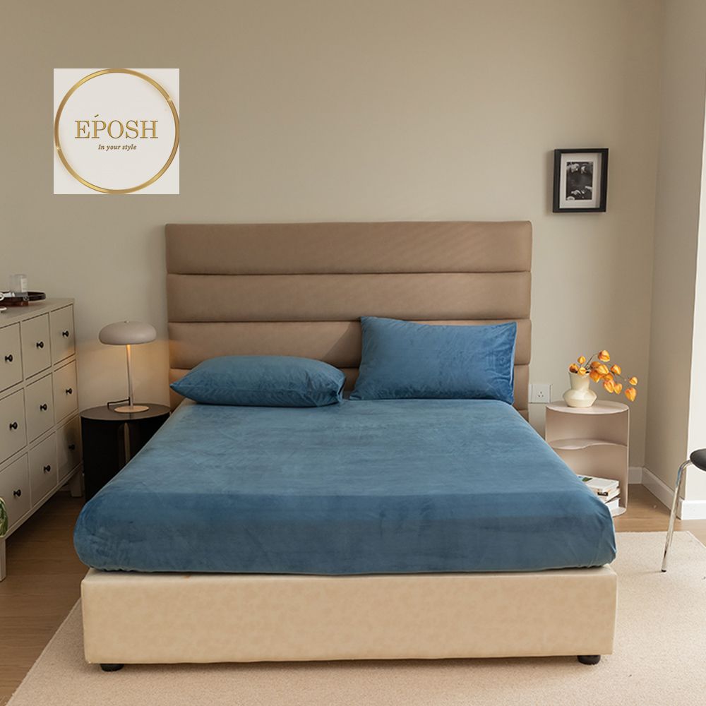 Velvet spread Sheet -Slate Blue