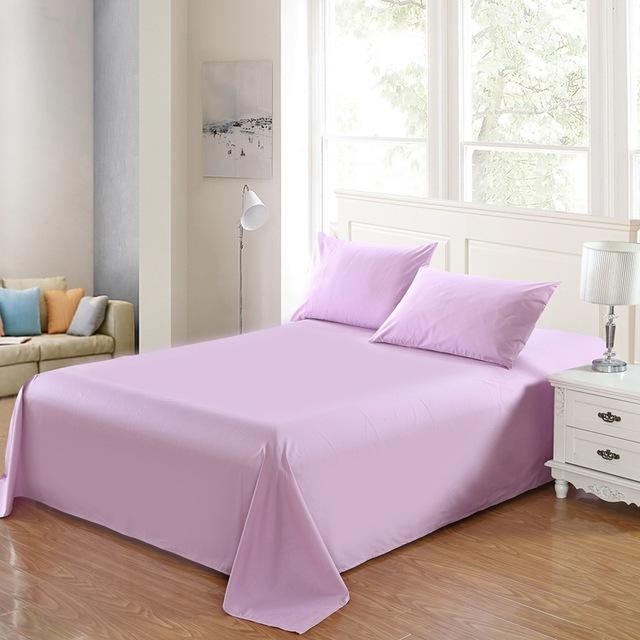 Rich Cotton Plain Bedsheet Set - Mauve