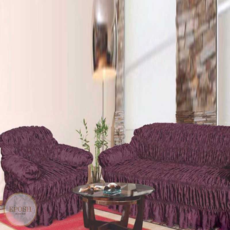 Turkish Silk Sofa Covers  -  Plum