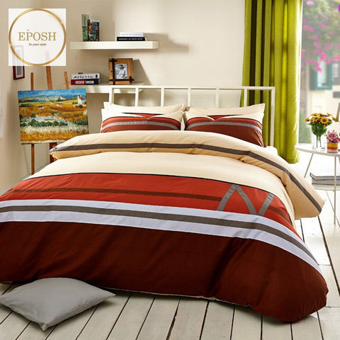 Rainbow Strip Duvet Set-EP-102