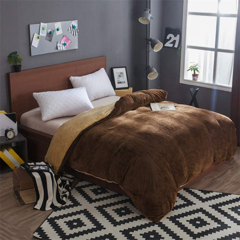 Velvet Quilt-Brown/Mustard