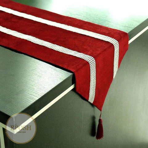 Velvet Table Runner Red