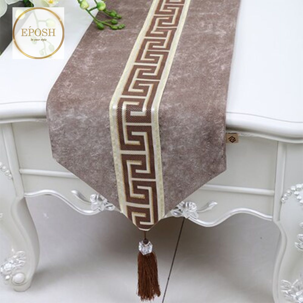 Splendid Velvet Table Runner  Beige