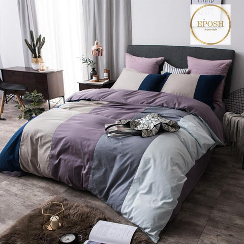 Rainbow Strip Duvet Set-EP-14