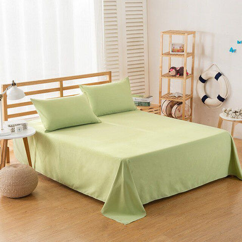 Rich Cotton Plain Bedsheet Set - Light Blue