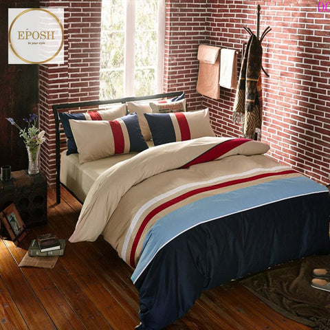 Rainbow Strip Duvet Set-EP-104