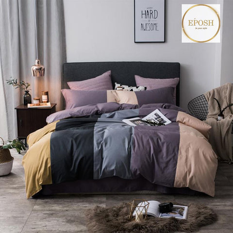 Rainbow Strip Duvet Set-EP-15