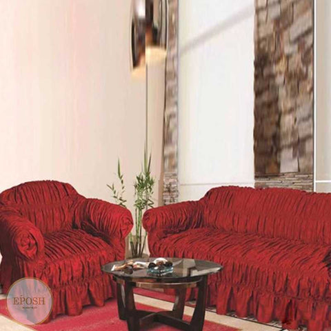 Turkish Silk Sofa Covers  - Red