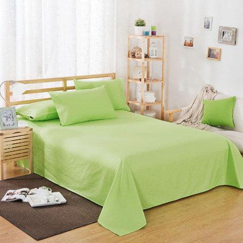 Rich Cotton Plain Bedsheet Set - Green