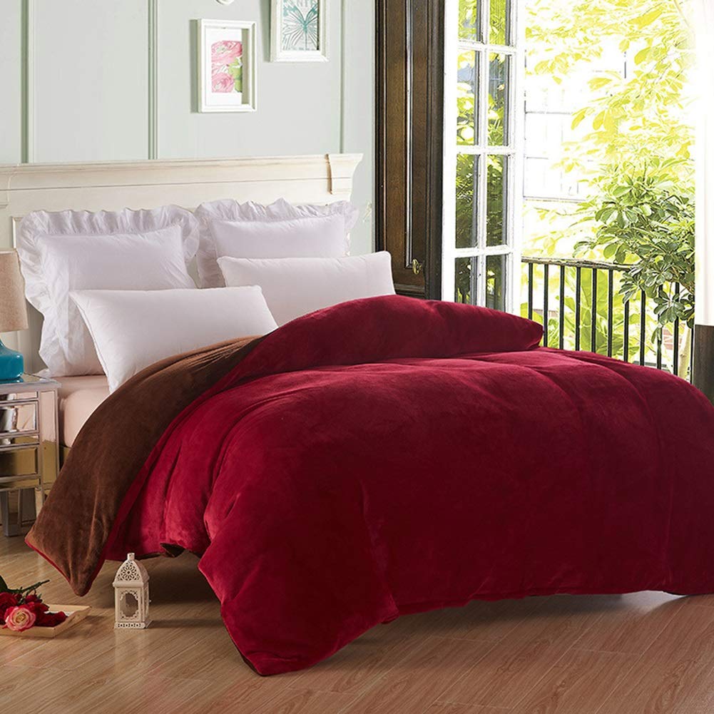 Velvet Quilt-Maroon/Brown
