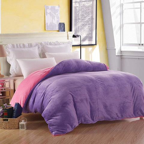 Velvet Quilt-Light Purple/Pink