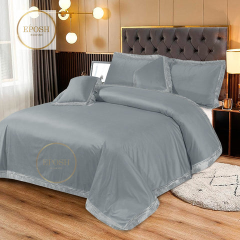 Fancy bridal  Velvet Bed Sheet Set 5 Pcs - EP595
