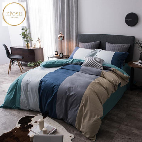 Rainbow Strip Duvet Set-EP-16