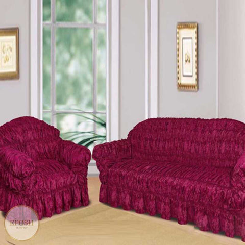 Turkish Silk Sofa Covers  - Maroon