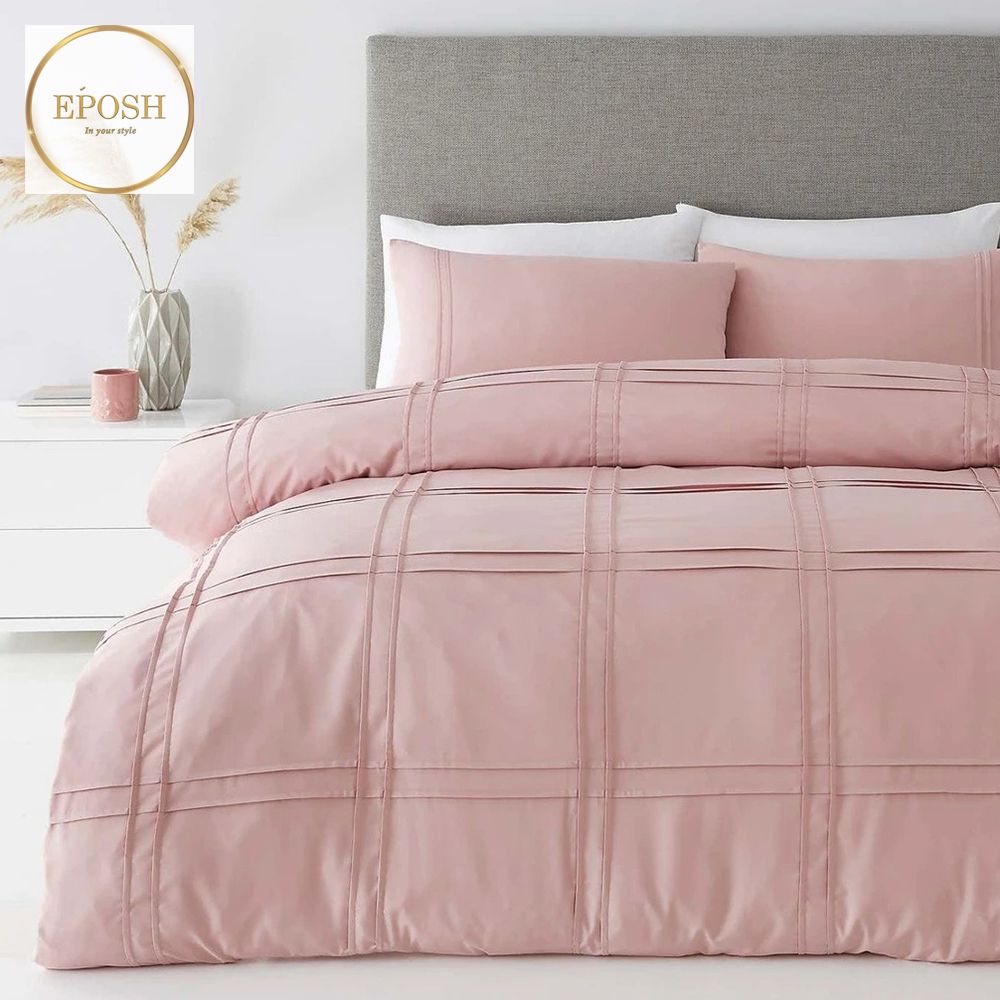 Luxury Box Pleated Duvet- Pink
