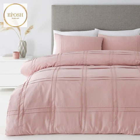 Luxury Box Pleated Duvet- Pink