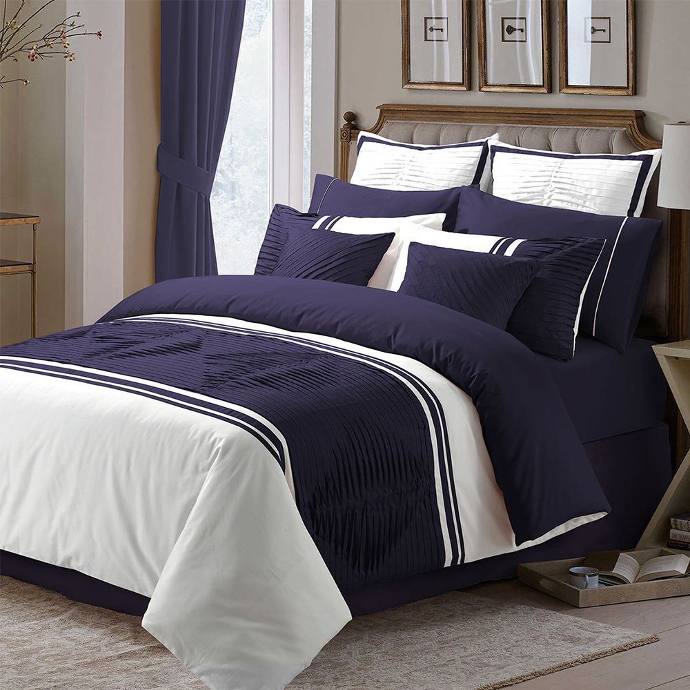 Embellish Horizontal Pleats Duvet Set