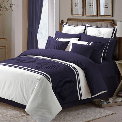 Embellish Horizontal Pleats Duvet Set