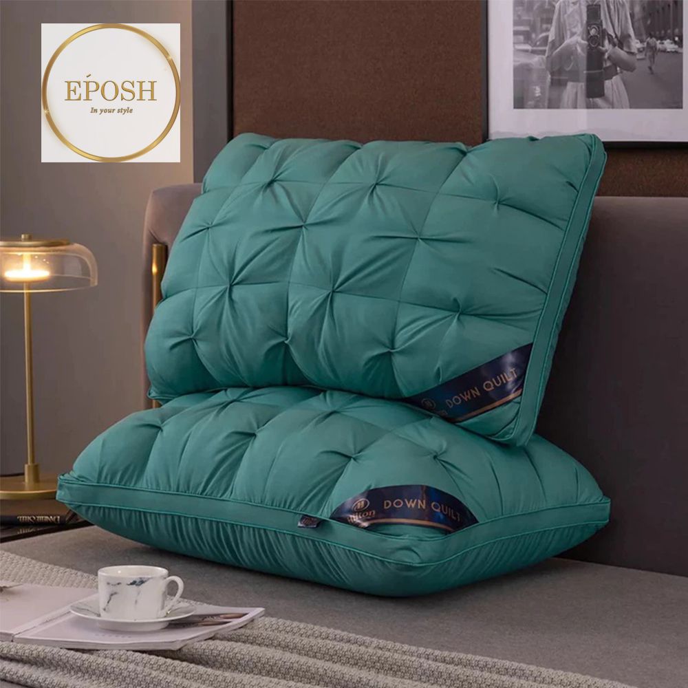 Pack of 2 Filled Pintucks Decorative Pillows- teal