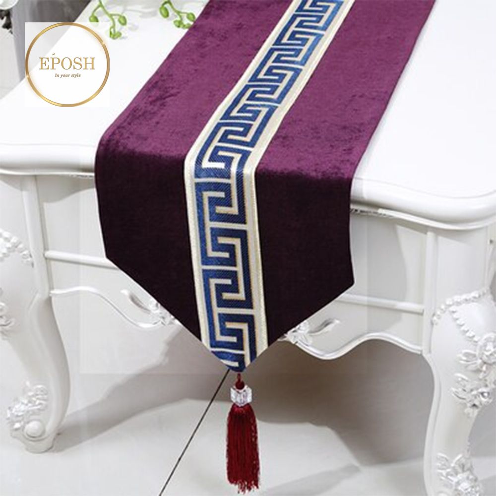 Splendid Velvet Table Runner Plum