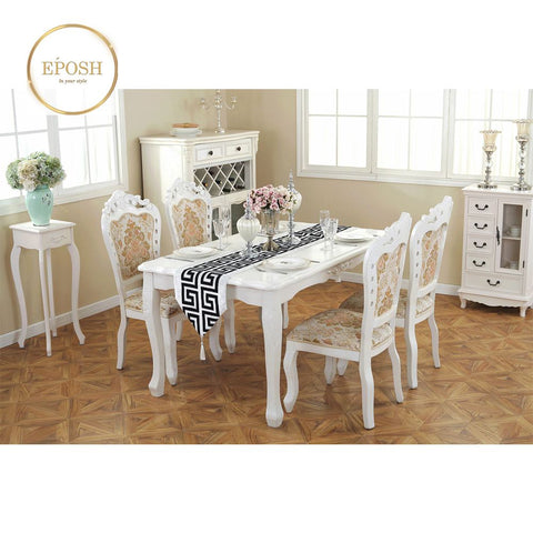 Double Splendid Velvet Table Runner White